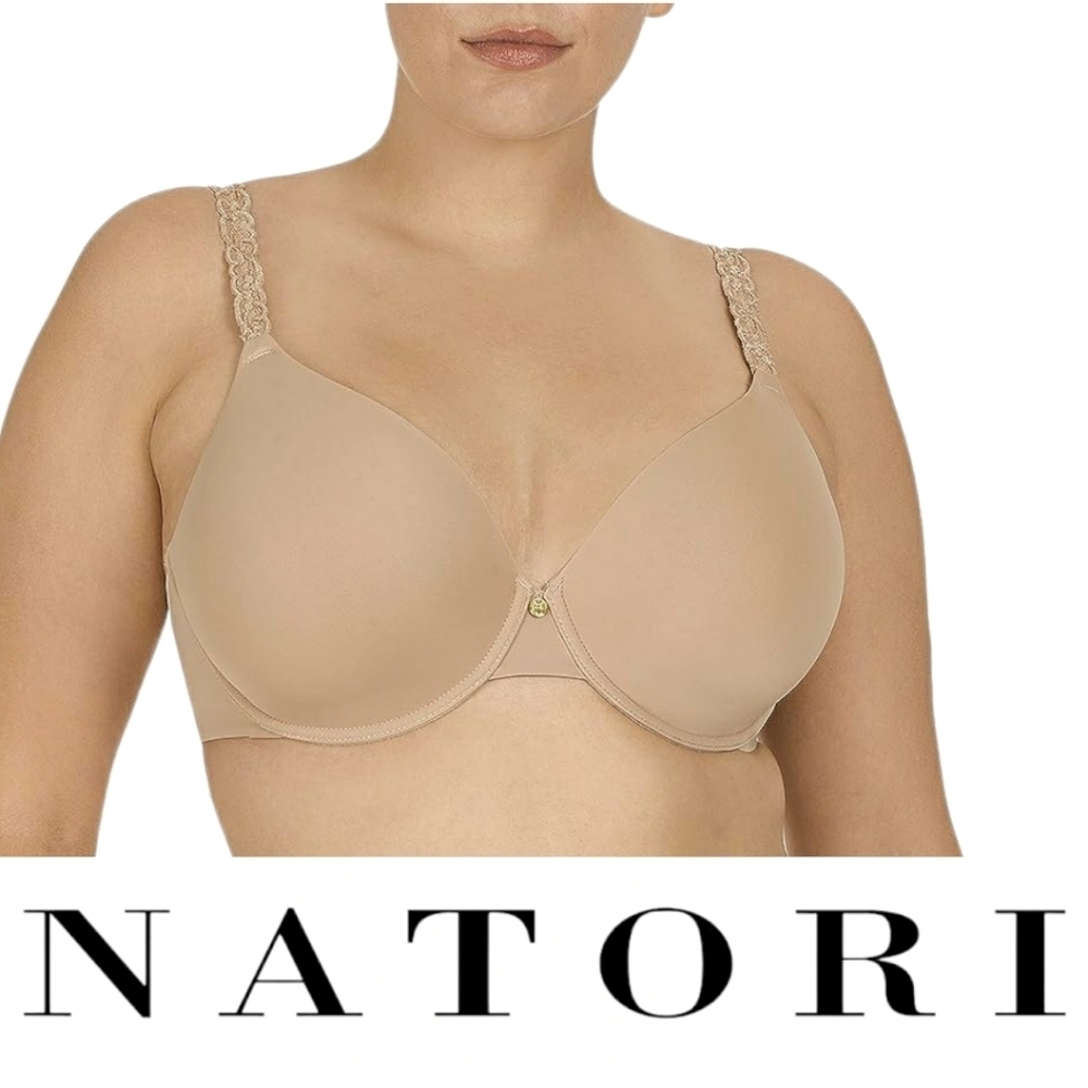 NWT Natori Pure Luxe Full Fit Bra Cafe/ Nude Underwired Unlined bra